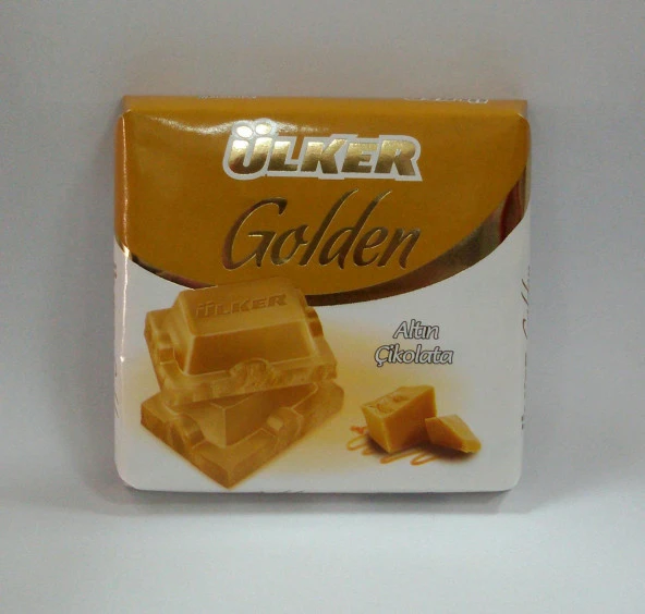 ÜLKER GOLDEN ALTIN ÇİKOLATA KARAMELLİ BEYAZ ÇİKOLATA KARE 60 G