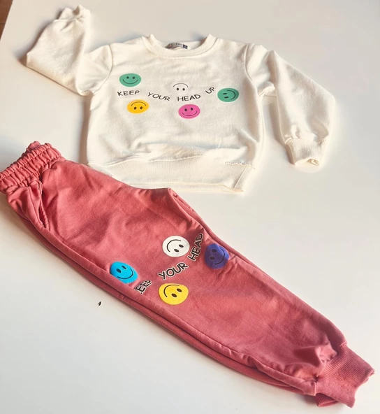 GALA emoji baskılı kız çocuk eşofman takımı - 8