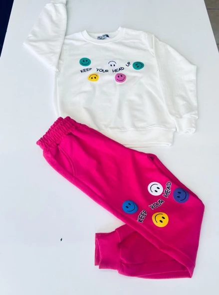 GALA emoji baskılı kız çocuk eşofman takımı - 3