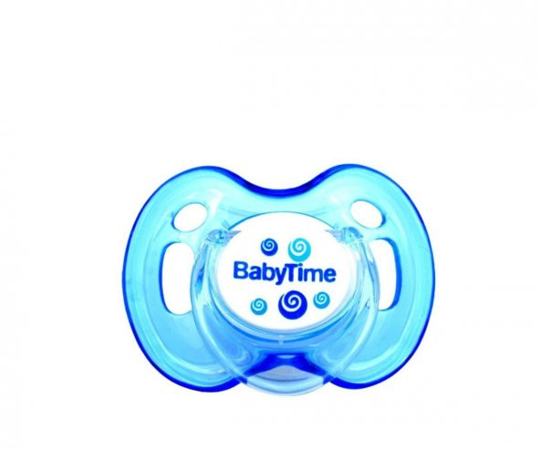 Baby Time BT149 Kiraz Uçlu Kapaklı Emzik No1 - Mavi