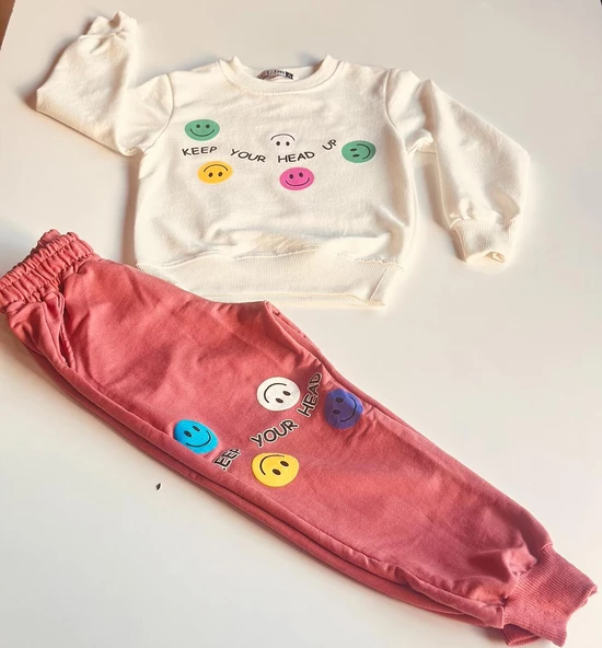 GALA emoji baskılı kız çocuk eşofman takımı - 7