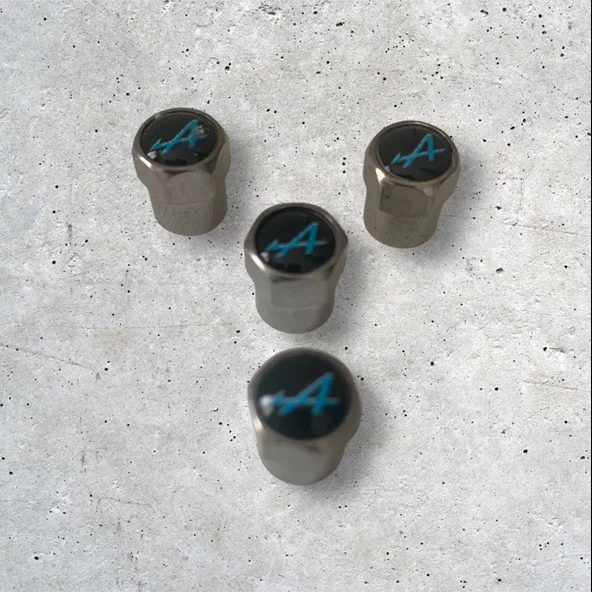 RENAULT ESPRİT ALPINE LOGOLU 4 ADET ALÜMİNYUM SİBOP KAPAK (GÜMÜŞ) ürün görseli