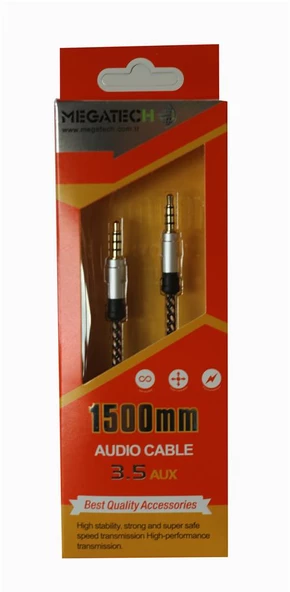 Megatech 3.5 Aux 1.5 Metre Stereo Ses Kablosu