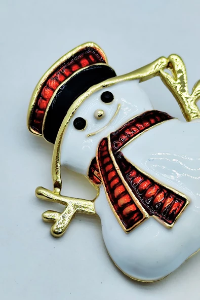 Neşeli Kardan Adam Broş - Resim 2