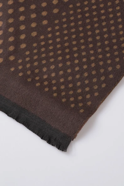 İnce Dokulu Puantiyeli Viskon Şal Kaşkol Atkı - 3
