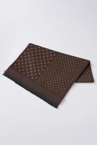 İnce Dokulu Puantiyeli Viskon Şal Kaşkol Atkı - 2