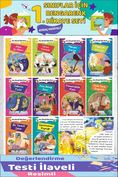 1.Sınıf Okumayı Sevdiren 10 lu Hikaye Seti 2 (32 sayfa) ürün görseli 1
