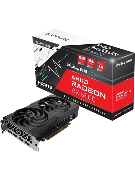 Sapphıre Amd Radeon RX 6600 Pulse 8GB 128Bit 2490MHz GDDR6 PCI-Express 4.0 Ekran Kartı 11310-01-20G