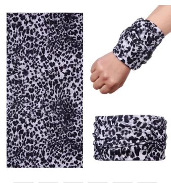 Açık Renk Leopar Baf Bandana Maske