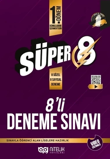 Nitelik 8. Sınıf LGS 1. Dönem 8 'li Deneme Sınavı Yeni