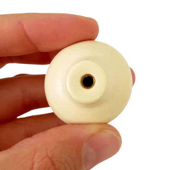 Kamelya Kulp Krem Polimer Düğme Kulp Mantar Mobilya Mutfak Dolabı Çekmece Kulbu Kulpları - Resim 3