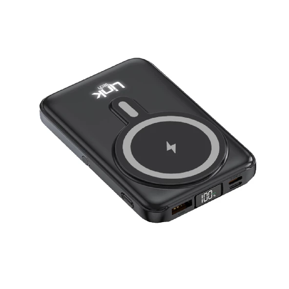 Linktech WF27 Mini Led Ekranlı 10000 mAh Çoklu Kablolu 22.5W Kablosuz Şarjlı Powerbank - 2