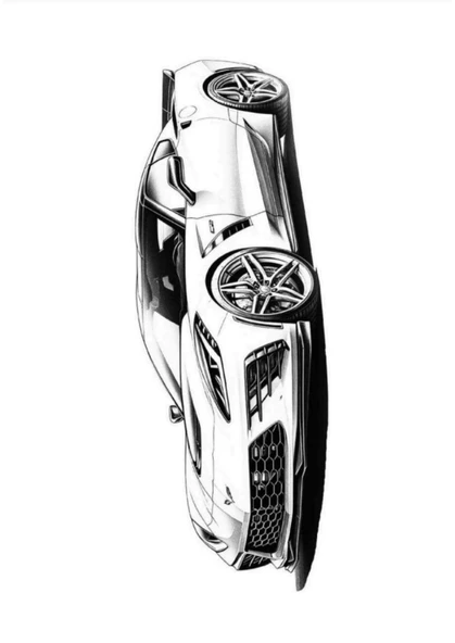 Spor Arabaları BOYAMA Kitabı (Gri TONLAMALI Spiralli 100 Boyama) - 2