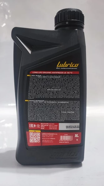 LUBRİCO ANTİFRİZ ORGANİK - 56C 1 Litre - 2