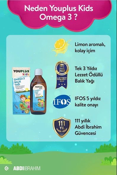 Youplus Kids Omega-3 150 ml 2 Adet - Resim 2