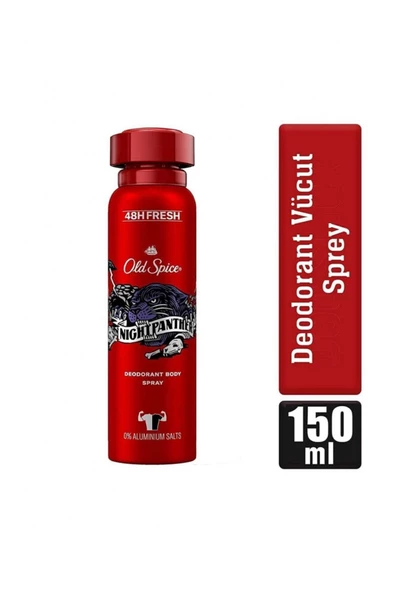 Old Spice Night Panther Erkekler İçin Sprey Vücut Deodorant 150 ml