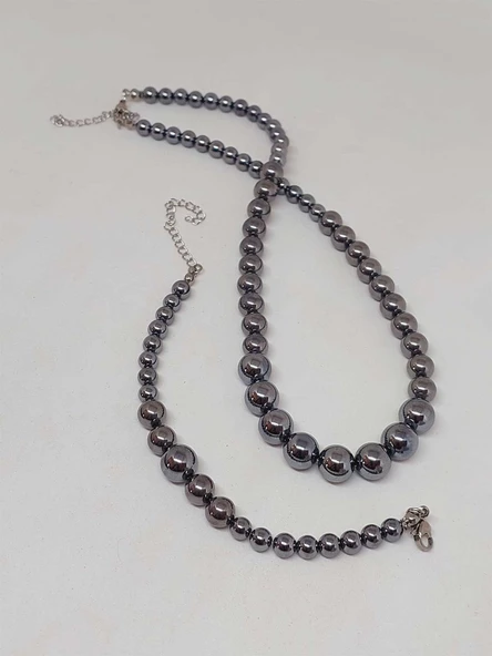 Galaksi Serisi Terahertz Taşı Kolye & Bileklik Seti - Resim 6