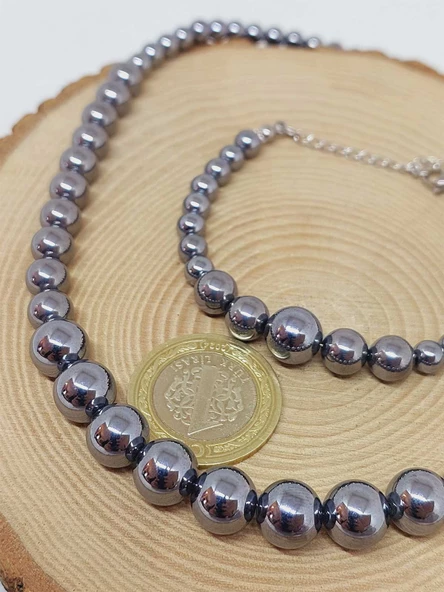 Galaksi Serisi Terahertz Taşı Kolye & Bileklik Seti - Resim 4