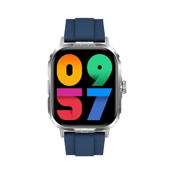 Logia Tech8 49mm Spor Akıllı Saat Alüminyum Kasa Silikon Kordon - 4