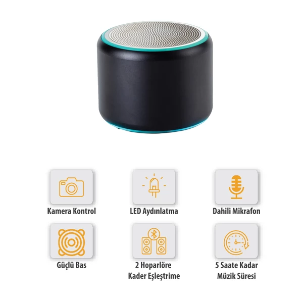 Logia Mini S 5W Kablosuz Bluetooth Hoparlör - 6