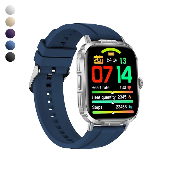 Logia Tech8 49mm Spor Akıllı Saat Alüminyum Kasa Silikon Kordon - 1