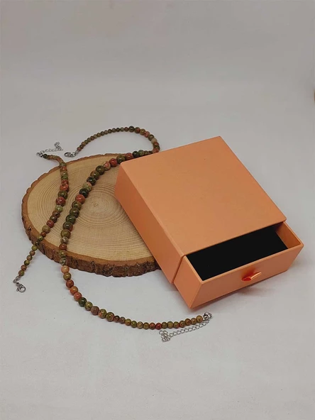 Galaksi Serisi Unakit Taşı Kolye & Bileklik Seti - Resim 3