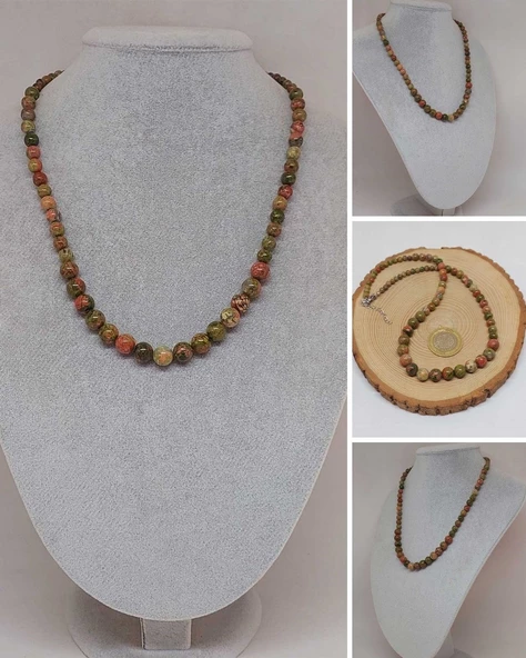 Galaksi Serisi Unakit Taşı Tasarım Kolye ürün görseli 1