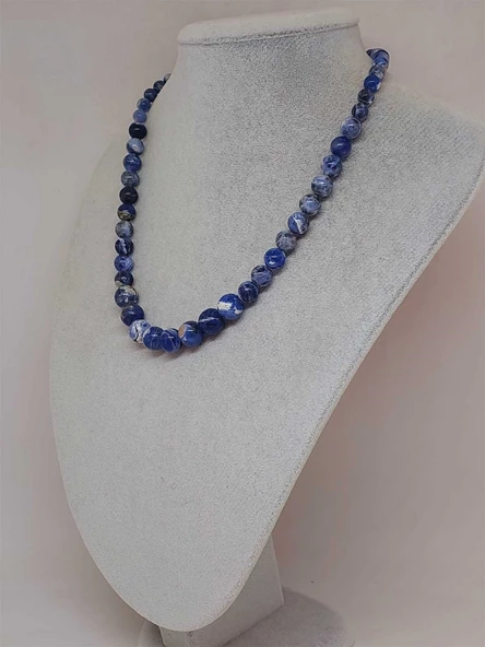 Galaksi Serisi Sodalit Taşı Tasarım Kolye - Resim 5