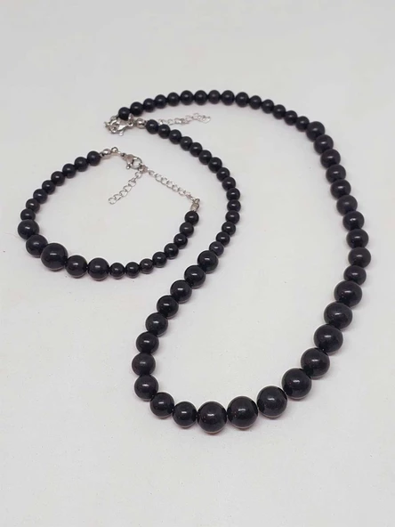 Galaksi Serisi Turmalin Taşı Kolye & Bileklik Seti - Resim 5