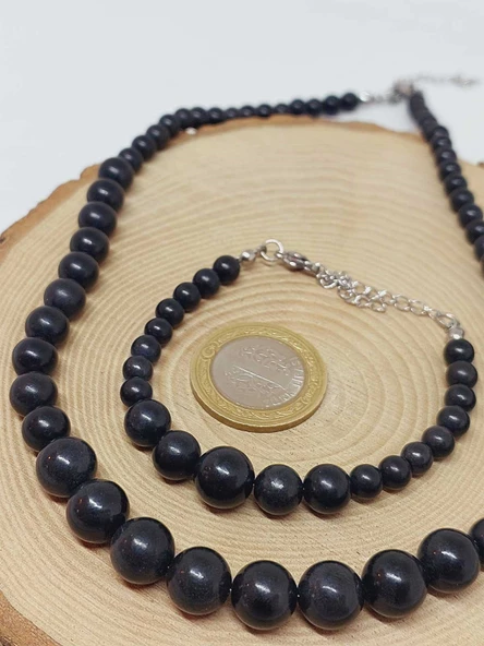 Galaksi Serisi Turmalin Taşı Kolye & Bileklik Seti - Resim 4