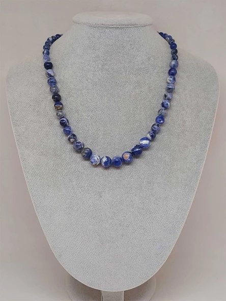 Galaksi Serisi Sodalit Taşı Tasarım Kolye - Resim 2