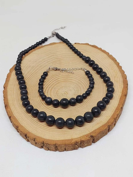 Galaksi Serisi Turmalin Taşı Kolye & Bileklik Seti - Resim 7