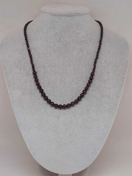 Galaksi Serisi Lal (Granat Garnet) Taşı Tasarım Kolye - Resim 2