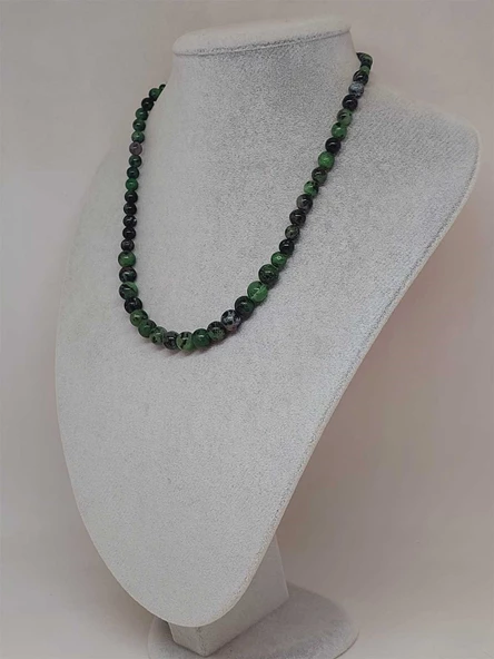 Galaksi Serisi Anyolit (Rubizoit Rubyzoisit) Taşı Tasarım Kolye - Resim 5