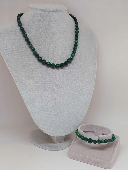 Galaksi Serisi Malakit Taşı Kolye & Bileklik Seti - Resim 2