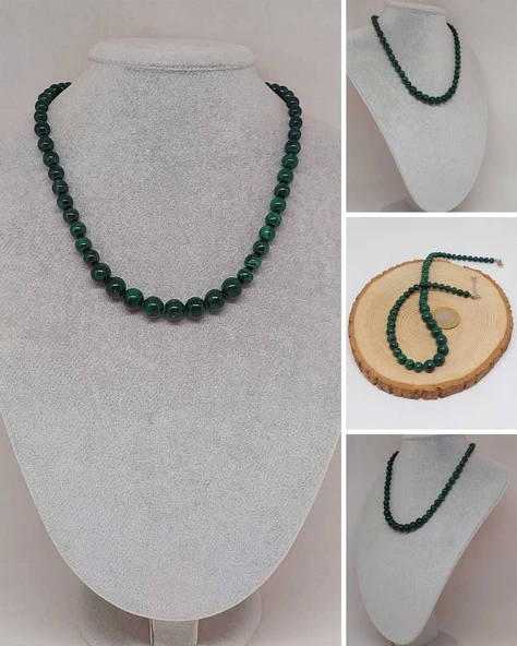 Galaksi Serisi Malakit Taşı Tasarım Kolye ürün görseli