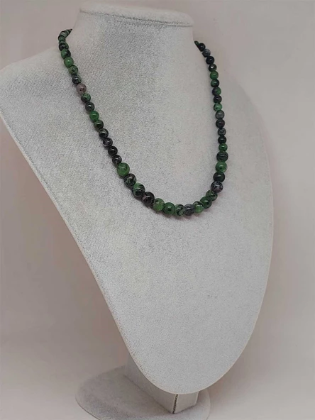 Galaksi Serisi Anyolit (Rubizoit Rubyzoisit) Taşı Tasarım Kolye - Resim 4