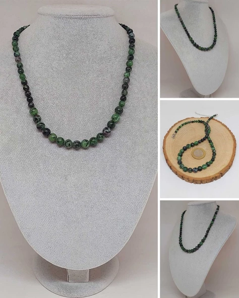 Galaksi Serisi Anyolit (Rubizoit Rubyzoisit) Taşı Tasarım Kolye ürün görseli