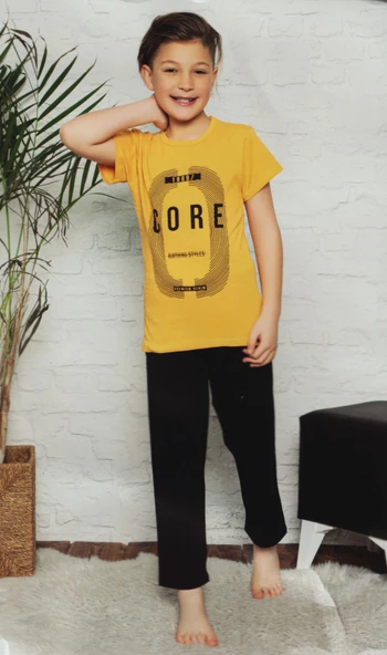 Kısa Kol Tişört  , Uzun Pantolon Erkek Çocuk Pijama M00672 - 8