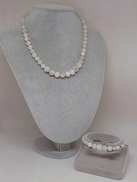 Galaksi Serisi Ay Taşı Kolye & Bileklik Seti - Resim 2