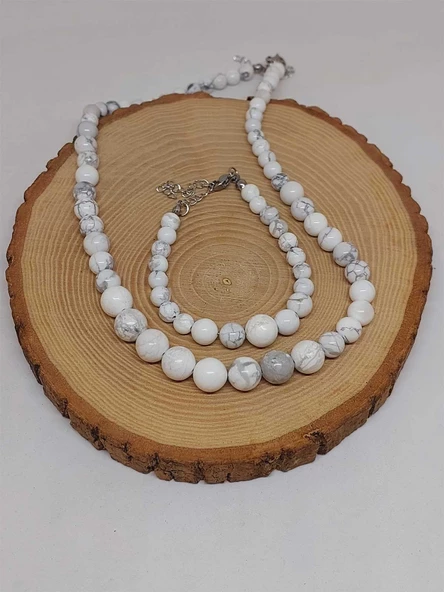 Galaksi Serisi Havlit Taşı Kolye & Bileklik Seti - Resim 7