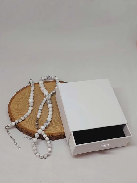 Galaksi Serisi Havlit Taşı Kolye & Bileklik Seti - Resim 3