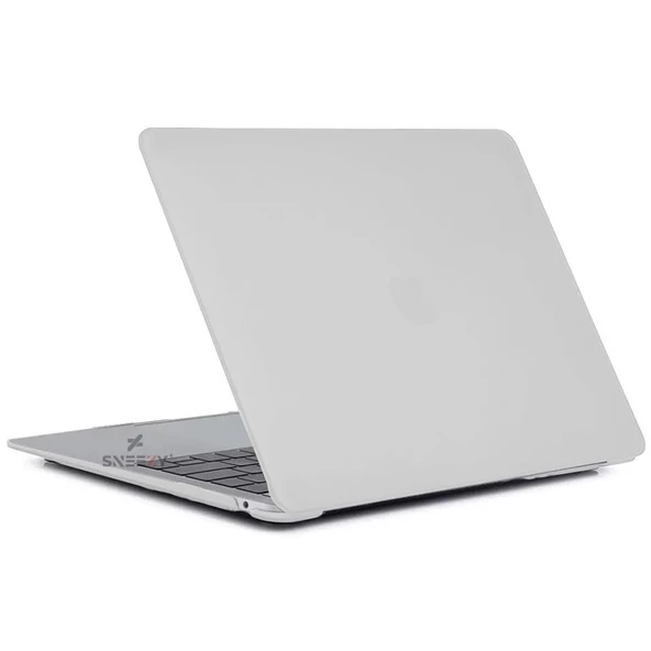 Sneezy Macbook Pro M1 M2 Çip 13.3″ A2338 A2289 İle Uyumlu Slate Matte Guard Macbook Kılıfı  Şeffaf