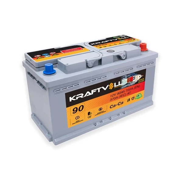 Kraftvoll AKU 12V 90 AH 720A N70 ( 306 X 173 X 225) MARIN TAM KAPALI