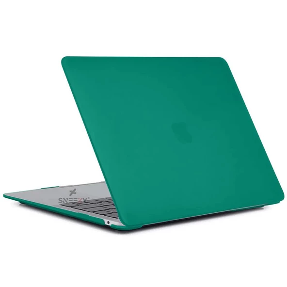 Sneezy Macbook Pro M1 M2 Çip 13.3″ A2338 A2289 İle Uyumlu Slate Matte Guard Macbook Kılıfı  Koyu Yeşil