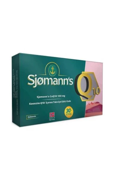Sjomann’s CoQ10 100 mg İçeren Takviye Edici Gıda 30 Adet Çiğnenebilir Jel Form 8682792377397