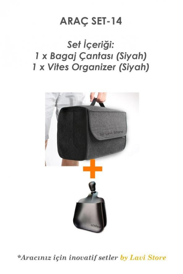 Araba Bagaj Organizer Eşya Çantası + Oto Vites Düzenleyici Telefon Tutucu Araç Set-14 - 2