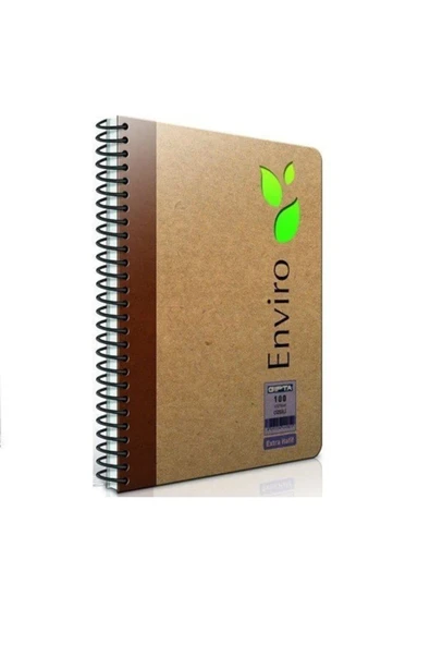 Gıpta Enviro 17x24cm 100yp Çizgili Spiralli Kraft Kapak Not Defteri / B9 ürün görseli