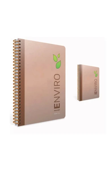 Gıpta Enviro A4 100yp Kareli Spiralli Kraft Kapak Not Defteri / B9