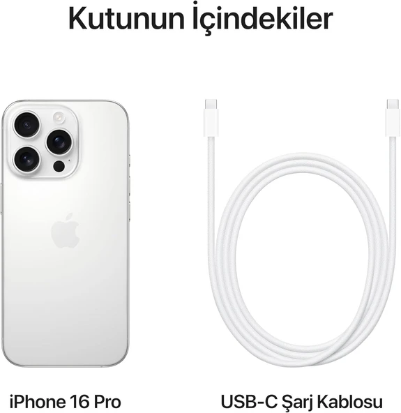 Apple iPhone 16 Pro 512 GB Beyaz Titanyum (İthalatçı Garantili) - 6